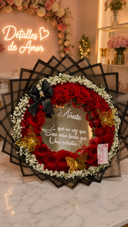 ✨ Personalized Mirror Rose Arrangement ✨